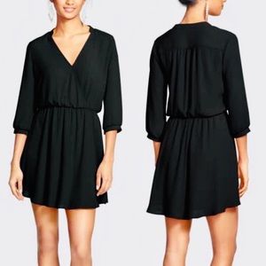 Lush Black Wrap Dress